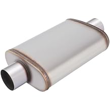 LCGP 3 inch Universal Muffler, Performance Chamber Exhaust Muffler, 3" Center In/Out, 20" Overall Length Straight-Through Performance with Stainless Steel Muffler for Truck, Cars3Inlet/Outlet