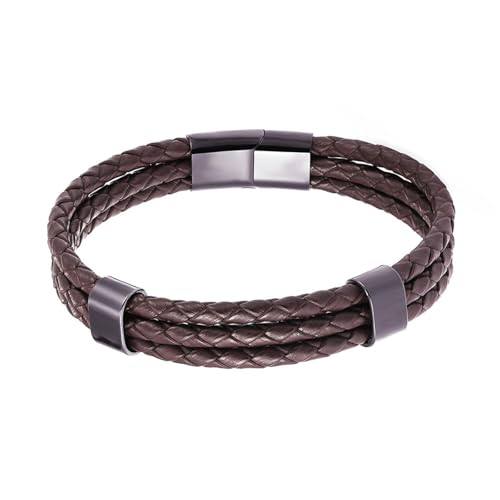 Bracelets pour Hommes en Cuir Multi-couche le Cadeau Masculin Idéal