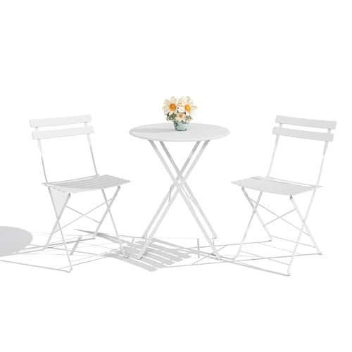 GarveeLife 3-Piece Folding Bistro Set for Outdoors