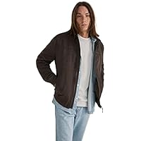 Springfield Cazadora Efecto Ante Chaqueta, Marrón Oscuro (Dark Brown), M para Hombre