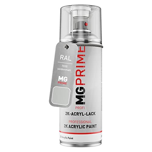MG PRIME RAL 7035 Lichtgrau/Light grey seidenmatt 2K Acryl Spraydose Sprühdose 400 ml schnelltrocknend