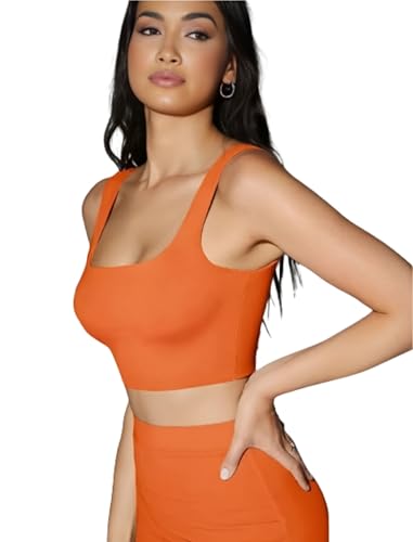 Image of Ben Martin Women's Cotton Stretchable Square Neck Sleeveless Tank Top