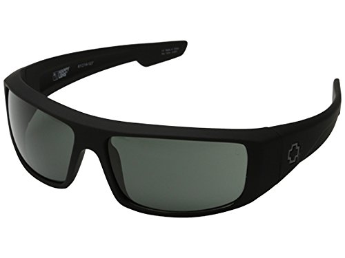 Spy Optic Logan Sunglasses Matte Black with Grey Green Lens