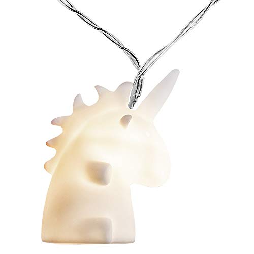 Catena Luminosa LED A Forma Di Unicorno, 1,65m Con 10 Led, Alimentazione USB, Luce Notturna Per Camera Bambini, Decorazione Rosa