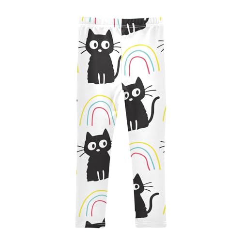 Cat Doodle Girls Leggings,Workout Leggings for Girls Toddler Athletic Legging Size for 3-10T2