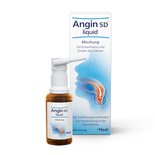 Angin SD liquid – Unterstützung bei Hals- und Rachenschmerzen | Praktische Mischung zum gezielten Einsprühen | Geeignet für Erwachsene und Kinder ab 6 Jahren | Made in Germany