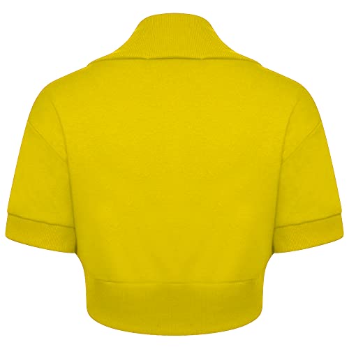 Image of Loxdonz Girl's Short Sleeve Shrug Childrens Kids Cotton Cardigan Bolero Shrug Jacket