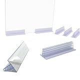 6' L Self Adhesive Sneeze Guard Holder™ to Fasten & Line Up Plexiglass Panels & Acrylic Sheets from 3/16' to 1/4' Thick, 10 Pack