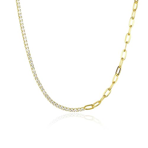 Collier ras du cou argent 925 cristal vert anti-ternissement maille 2mm