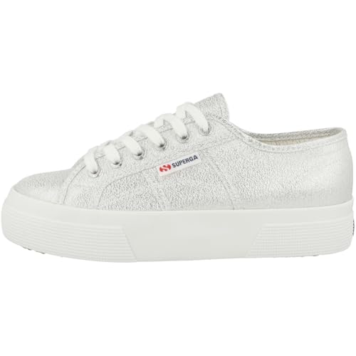 SUPERGA Unisex 2740 Plattform Klingen Oxford-Schuh Grau Silber 38 EU