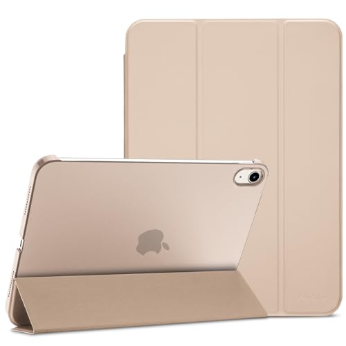ProCase for iPad (A16) 11th Generation 11 Inch 2025/ iPad 10th Generation 10.9 Inch 2022 Case Slim Smart Cover with Translucent Hard Shell Back Supports Touch ID Auto Wake/Sleep -Stone