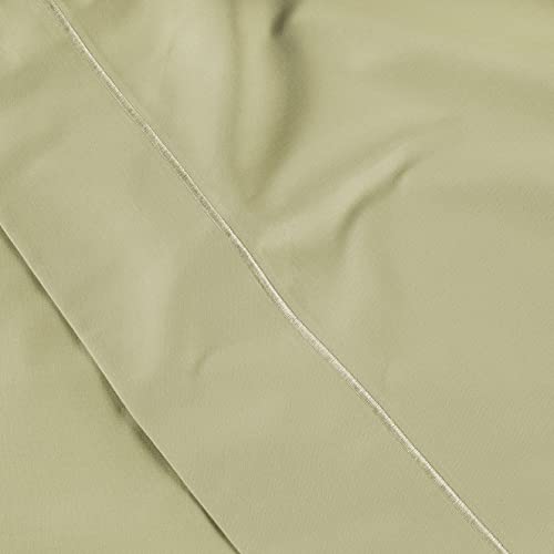 LANE LINEN Queen White Pillow Cases Set of 2, 100% Egyptian Cotton Cases, Sateen, White- Perfect for Home, Hotels & Hospital Use, Standard Size - Seafoam
