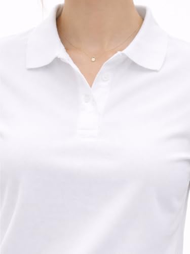 Image of Juneberry Women's Cotton Lycra Polo T- Shirt, Short Sleeve Casual Top, Soft, Lightweight, Stretchable & Stylish, Versatile Everyday Wear, Sizes S-2XL