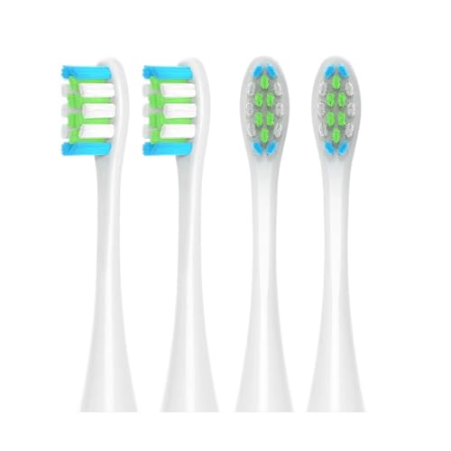 4/8 �����p�u���V�w??�b�h Oclean X/X PRO/Z1/F1/One/Air 2/SE �\�j�b�N�d�����u���V�\�t�g�уm�Y���ƌ݊�������(White-4pcs)