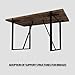 SINGHOIJAM Rectangular Rural Industrial Dining Table, Thick Engineering Wood Tabletop and Black Metal Legs, Seats 4-6