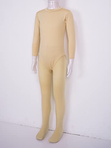 Kaerm Kids Girls 2Pcs Ballet Dance Winter Thermal Underwear Set Long Sleeve Gymnastics Dance Unitards with Pantyhose Set3