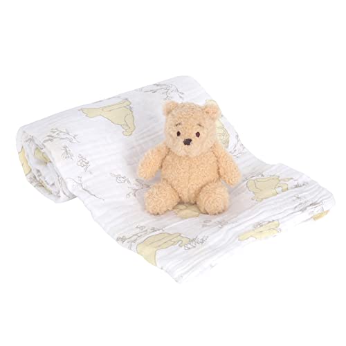 Image of Lambs & Ivy Disney Baby Winnie The Pooh Swaddle Blanket & Plush Toy Gift Set