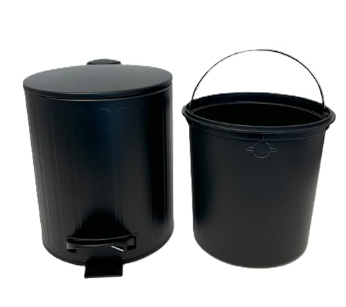 Caneca de basura Splash Home acero inoxidable 5 litros negra miniatura 2