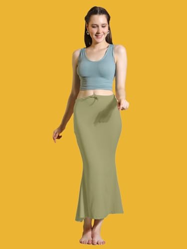 Image of Amazon Brand - Anarva Women Cotton Blended Saree Shapewear Regular Petticoat Skirt For Saree