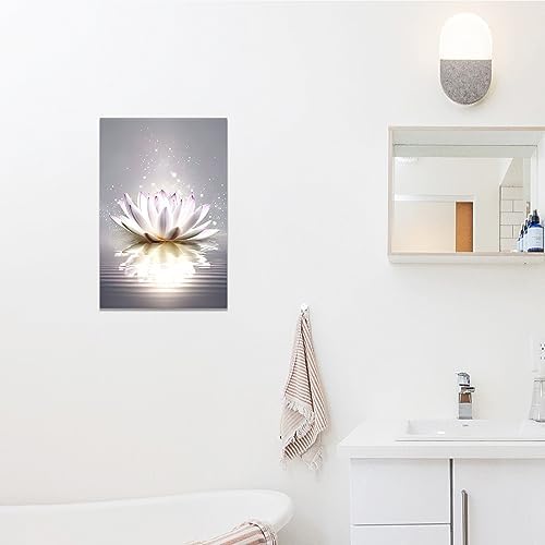 Impression sur toile fleur de lotus vintage cadre décoration murale - 4