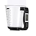 Báscula de cocina electrónica multimodo de 1 kg / 1g, escala diaria de cocina, báscula para hornear, taza medidora líquida, taza medidora, pesaje negro