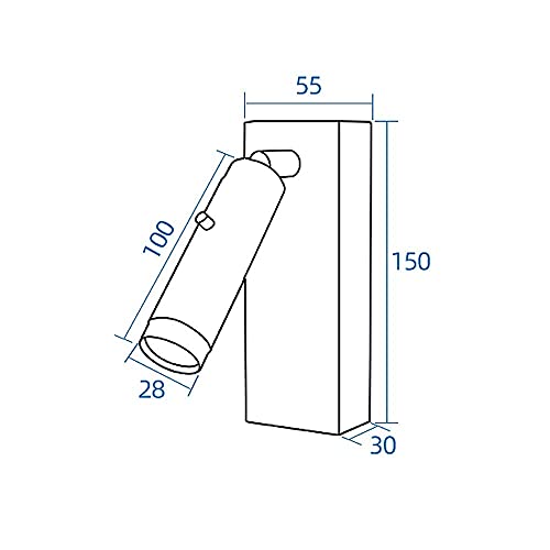 Accesorio de iluminación de pared ajustable con interruptor y USB 3
