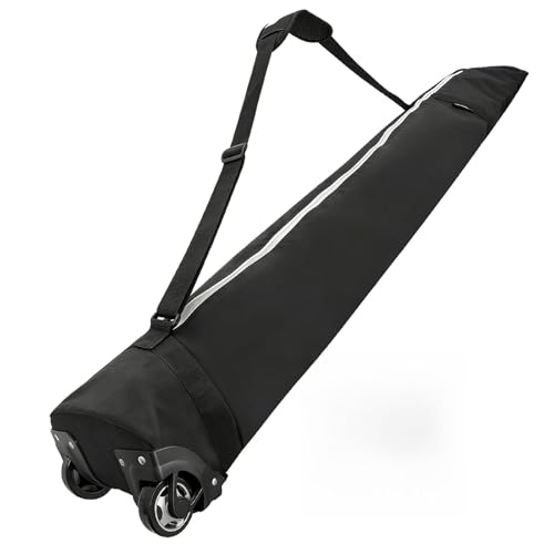 dekayaker Gepolsterte Skitasche mit Rollen Skipack mit Rollen für Flugreisen, die gepolsterte Skitasche bietet Platz für Ski bis zu 200 cm.