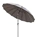 Produktbild Angel Living Ø 270cm Rund Sonnenschirm mit Neigung,Marktschirm,Terrassenschirm mit Kurbel für Garten,Terrassen, Höfe,Schwimmbäder,mit UV-Schutz 50+ Grau