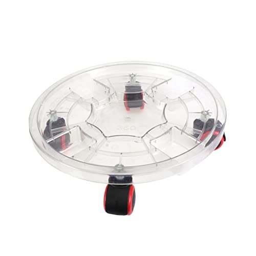 BESTonZON 4-wheeled Flower Pot Stand Resin Flowerpot Holder Base Moving Plant Pot Rack for Large