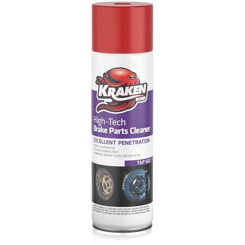 KRAKEN BOND Non-Chlorinated Brake Parts Cleaner Spray, Instant Removal, Fast Drying, 12.3fl oz - 1 Pack