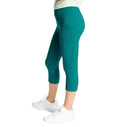 C9 Champion girls Premium Capri Leggings, Turq Spa/Mermaid, Medium US3