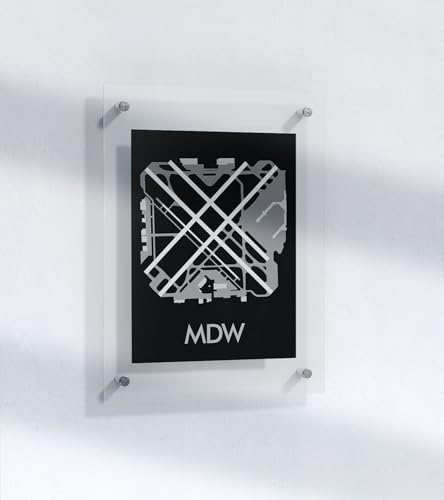 Modern Poster of Chicago Midway International Airport Mdw 1 |