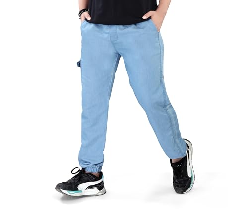 Image of UNOseven Boys Denim Cargo Jogger Pant - Slim Fit - Available from 5 Years to Size XL