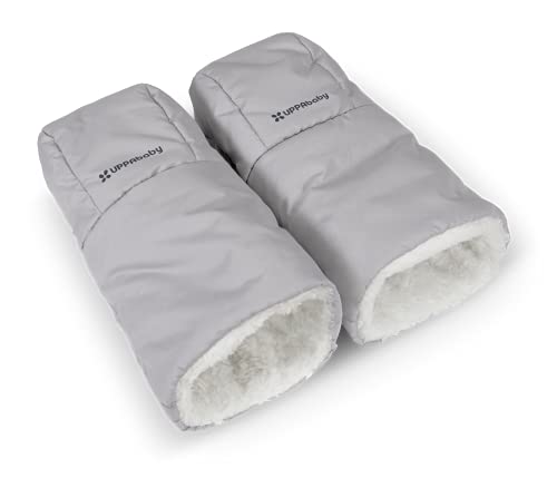 Image of UPPAbaby CozyHandmuff - Easily Attaches to Stroller Handlebars - Ultra-Plush, Weather-Proof Hand Protection - Stella (Grey Mélange)