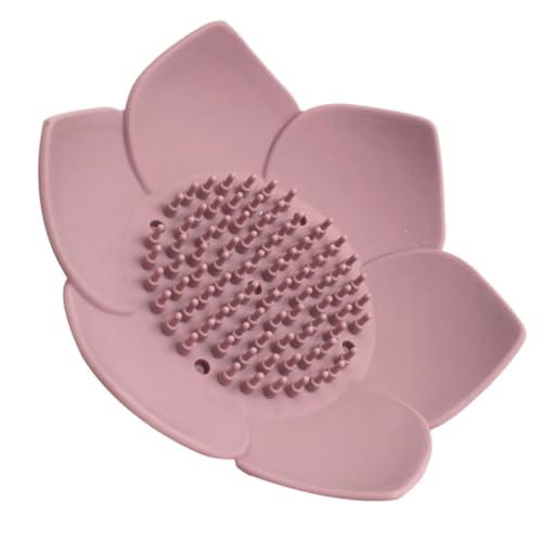 NAMOARLY Jabonera de Silicona con Diseño Floral para Baño y Aseo, Diseño Creativo y Resistente, Soporte Duradero para Guardar Jabón Sólido en Lavanda