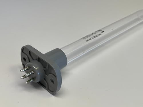 Lutrace - Lutrace 215805-00 UV Lamp,High Power Output, 15" Long, 4 Pin Bulb with Square Bracket, 254nm UVC Replacement for HVAC Coil Systems. Guaranteed for One Year