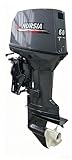 NURSIA 60 HP Outboard Motor, 60 Horsepower Boat Engine, Gray, with Propeller and Stand