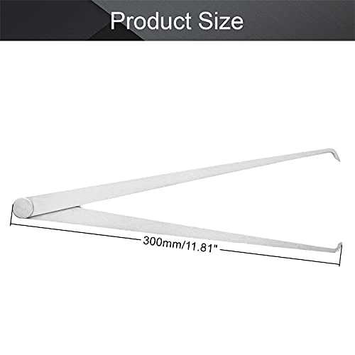 Utoolmart 300Mm 12-Inch Inside Outside Caliper Stainless Steel Firm Friction Joint Measuring Tool 1 Pair #TOP1