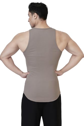 Image of FUAARK Ribbed Slim Fit Gym & Workout Tank for Men's -