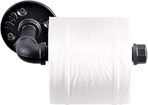 Imqoq Vintage Industriestil Toilettenpapierhalter Schwarz