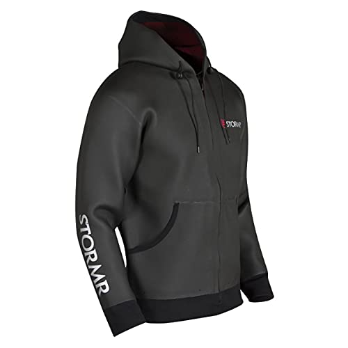 Stormr Swell Neoprene Hoodie, Black, Large #TOP1