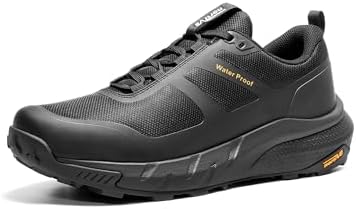 NORTIV 8 Herren Trekkingschuhe Wanderschuhe | Wasserdichte Robuste Rutschfesten Walking Sneaker Trekkingschuhe mit Fußgewölbeunterstützung für Camping Outdoor Training