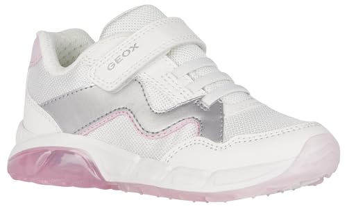 Geox J Spaziale Girl A, Zapatillas, Blanco y Rosa, 31 EU