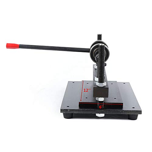 Leather Cutting Machine 12\'\' x 6\'\' Manual Leather Die Cut Cutting Embossing Machine 3300lb Hand Press Leather Craft Leathercraft Cutter Tool for Fabric Leather PVC/EVA Plastic Rubber Sheet