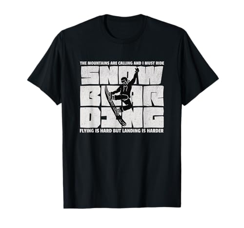 Vintage Snowboarding Snowboarder Deportes de invierno al aire libre Hombres Camiseta