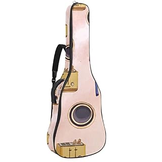 Étui de protection pour guitare acoustique classique et acoustique – Motif géométrique – Rembourré, Multicolore 05, 42… - Les Beatles, Paul McCartney, John Lennon, RIngo Starr, George Harrison
