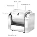 Commercial Dough Mixer All Stainless Steel Pizza Dough Mixer,Dough Blender Kneading Machine,with 30/50/75/100KG/H Kneading Capacity and 90 Degree Tilt for Schools Bakeries Restaurants ( Size : 7kg )