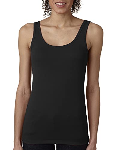 Next Level womens Next Level The Jersey Tank(3533)-BLACK-M