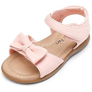 DREAM PAIRS Girls Sandals Fashion Bow Summer Shoes for Toddler/Little Kid 5 Toddler Pink