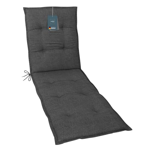 LILENO HOME Sonnenliege Auflage als [1er Set - Rollliege] in Anthrazit - Gartenliegen Auflage perfekt für Strandliege - Polster Auflage für...